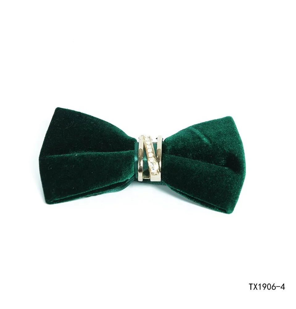 Various designs luxury crystal bow tie polyester bow tie for men