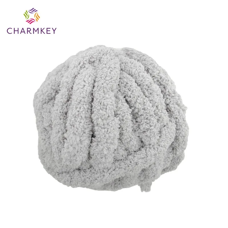 
Charmkey super Chunky polyester yarn 100% Fancy Knit Chenille Yarn for hand knitting 
