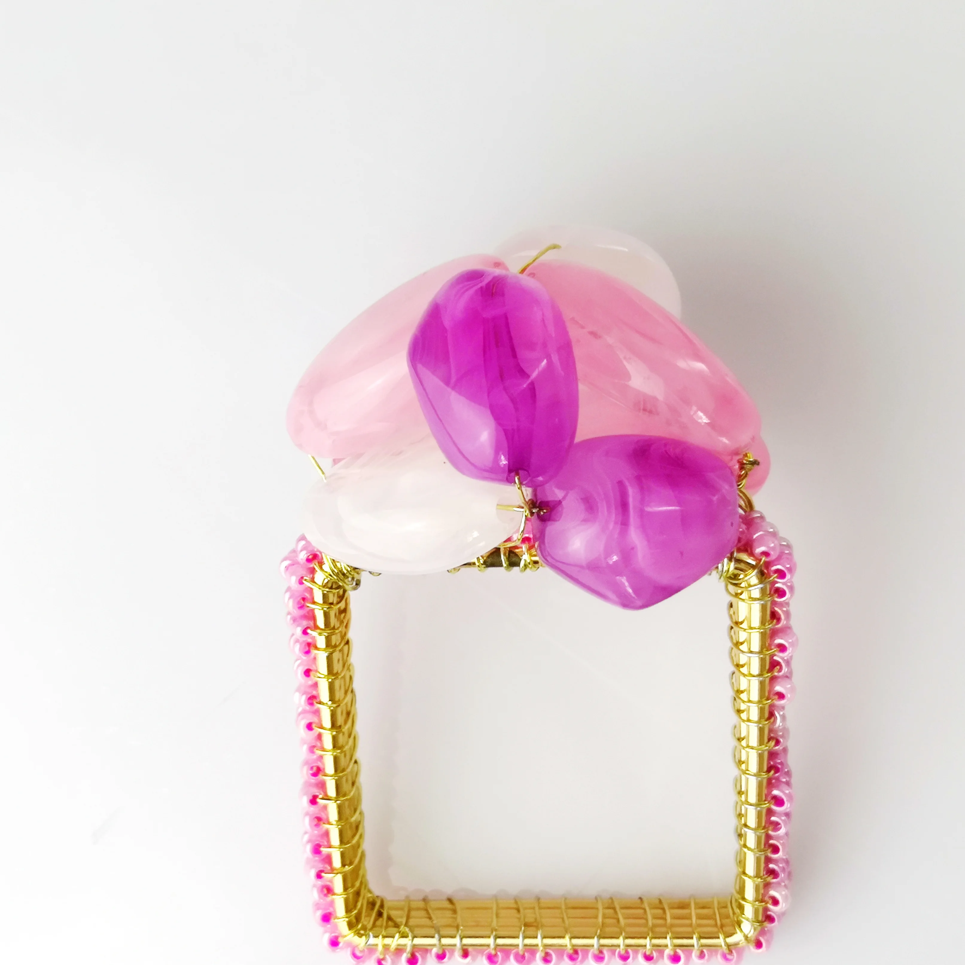acrylic stone wedding decoration colorful napkin ring