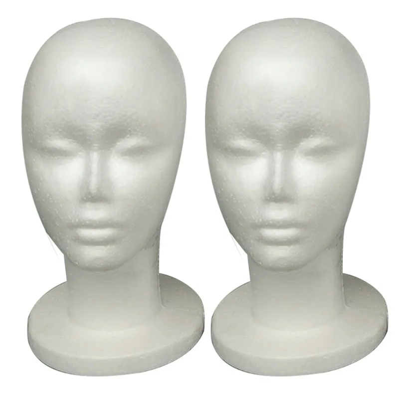 
Cheaper Wig Display Stand Styrofoam Mannequin Heads Wholesale 3d Face Foam Head 