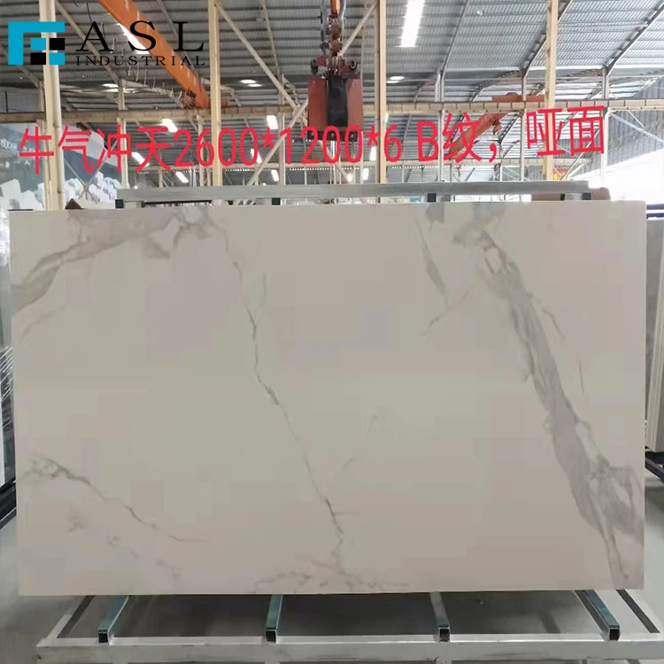Artificial stone calacatta white Polished quartz stone slab for prefabricated quartz countertops