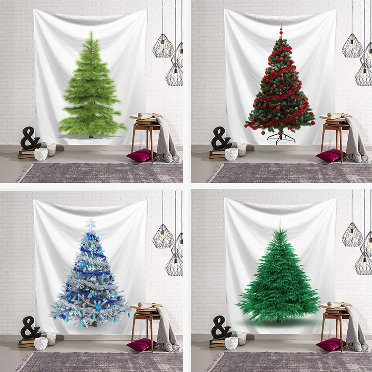 New Arrival Nordic INS Style Cloth Christmas Tree Digital Print Home Decoration Wall Tapestry