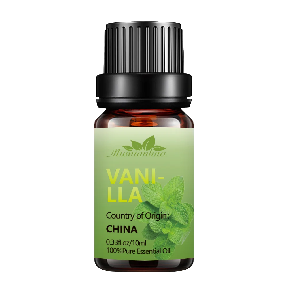 MSDS Vanilla Essential Oil new Pure 100% Essential Vanilla Oil Treat Skin Inflammation Calm Tension for Diffuser sweet feeling
