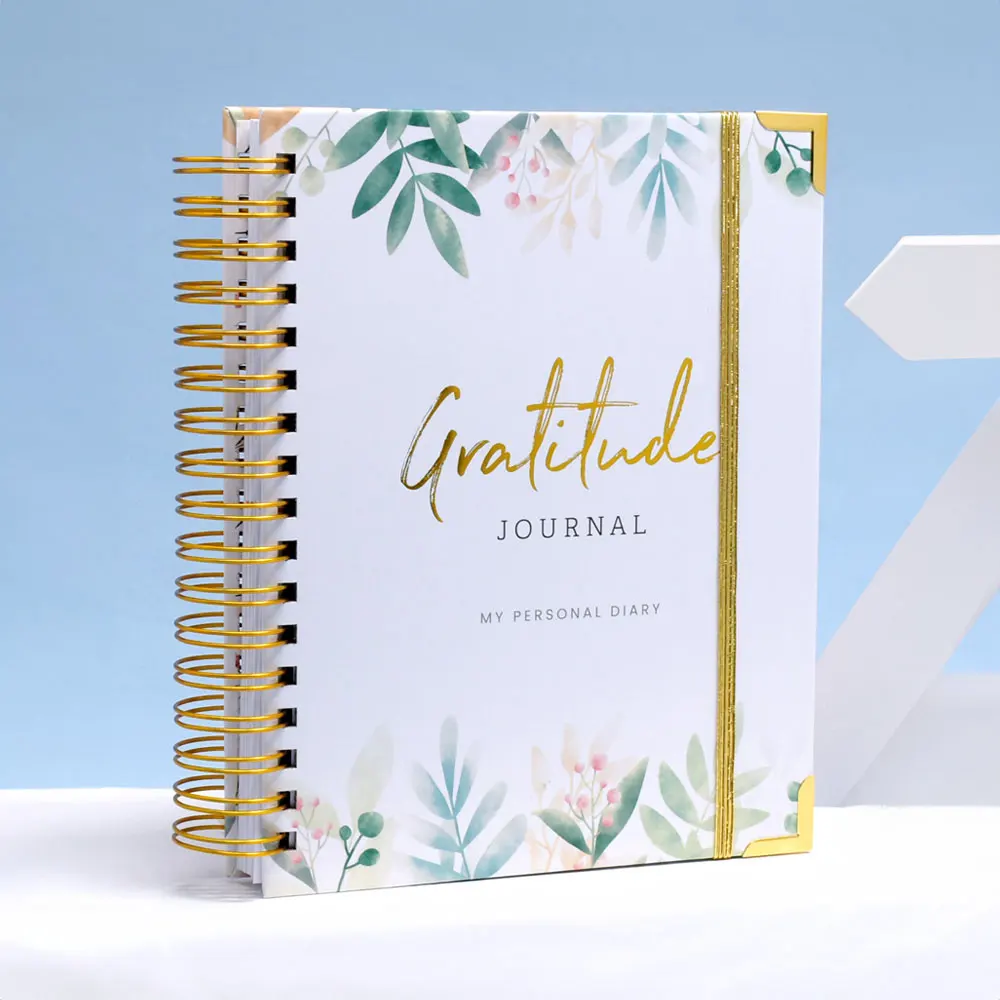 2024 Custom Printing Hardcover Spiral Affirmation Gratitude Self Care Planner Manifestation Prayer Journal Bible Note Books