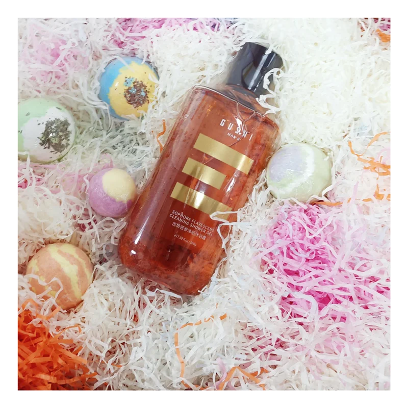 OEM/ODM мужской гель для душа Sophora, женьшень, Очищающий акне и оставляющий аромат, эко-гель для укладки, гель для душа для мужчин в комплекте