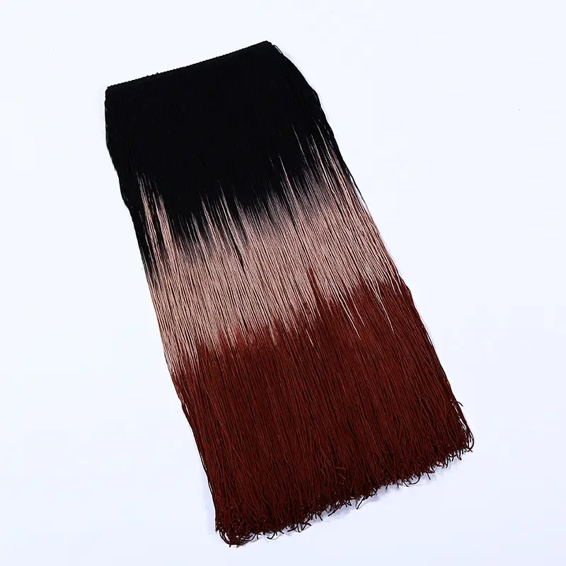 China Supplier Customized Hot sale Three Color Gradient Ombre Fringe Tassel For Latin Dress