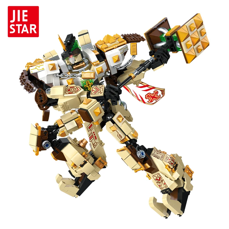 JIESTAR Adult Challenging Large Set Diy The Slayer Fighting Mecha Robotic Model Moc Construction Building Block Kids Robot Toy