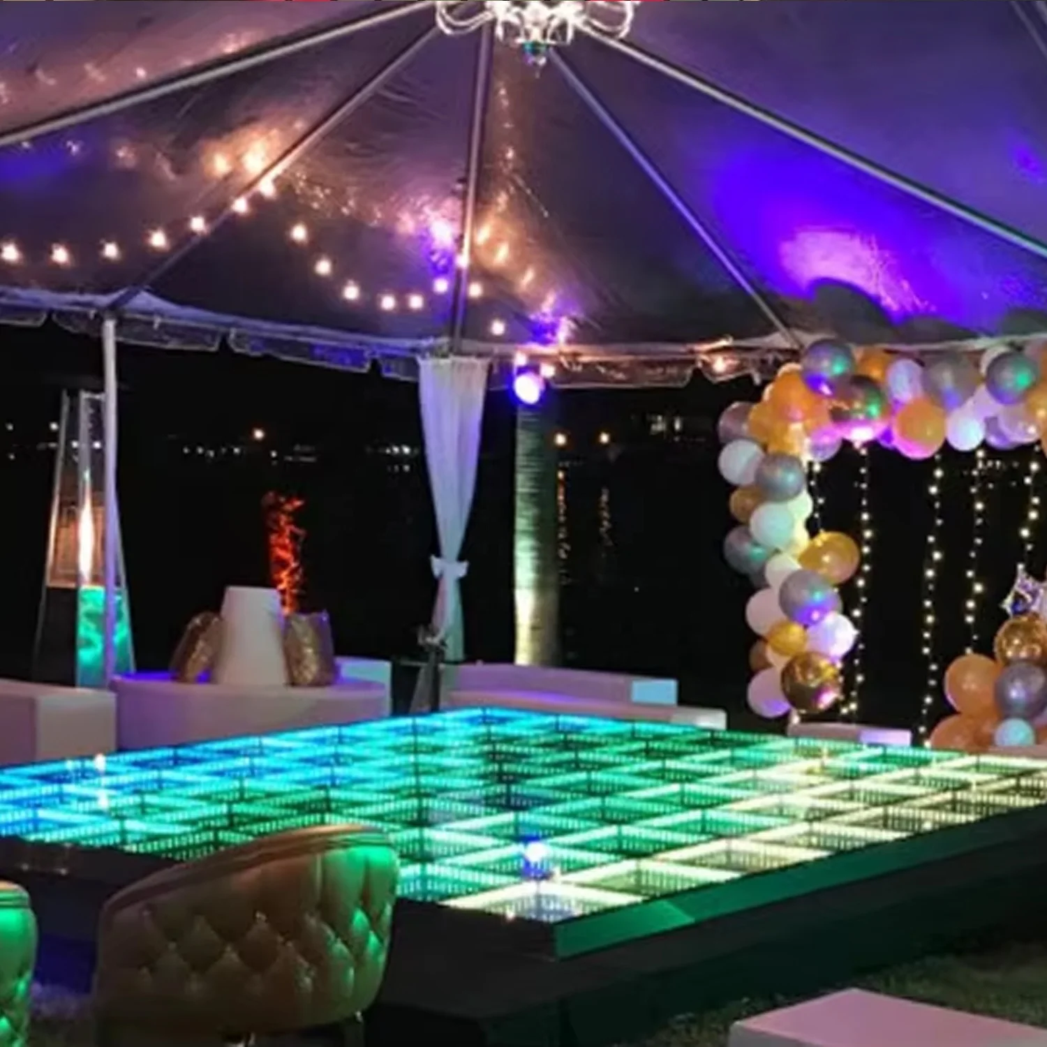 led floordj disco lights mini white dancing floorlight wedding decor floor weddj controller corners for dance floor