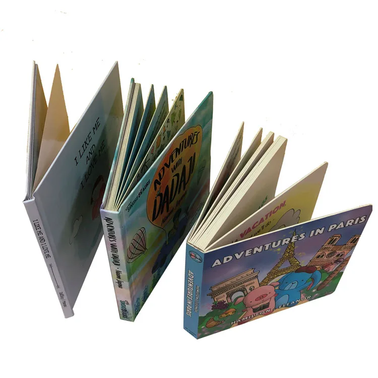 Personalized Hardcover Kids Board Books Eco-Friendly Round Corner Babies Cardboard Story Books