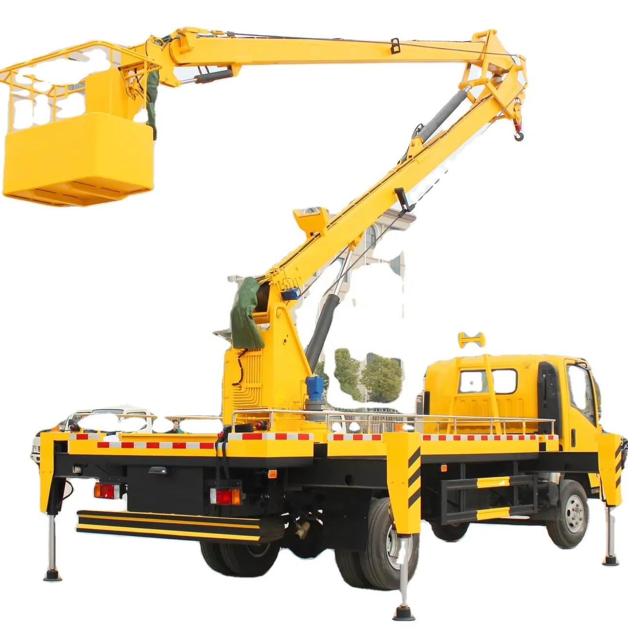 new 2024 4x2 insulated arm jack bucket telescopic isuzu 20m 35m japan lift mounted aerial ladder working platform truck