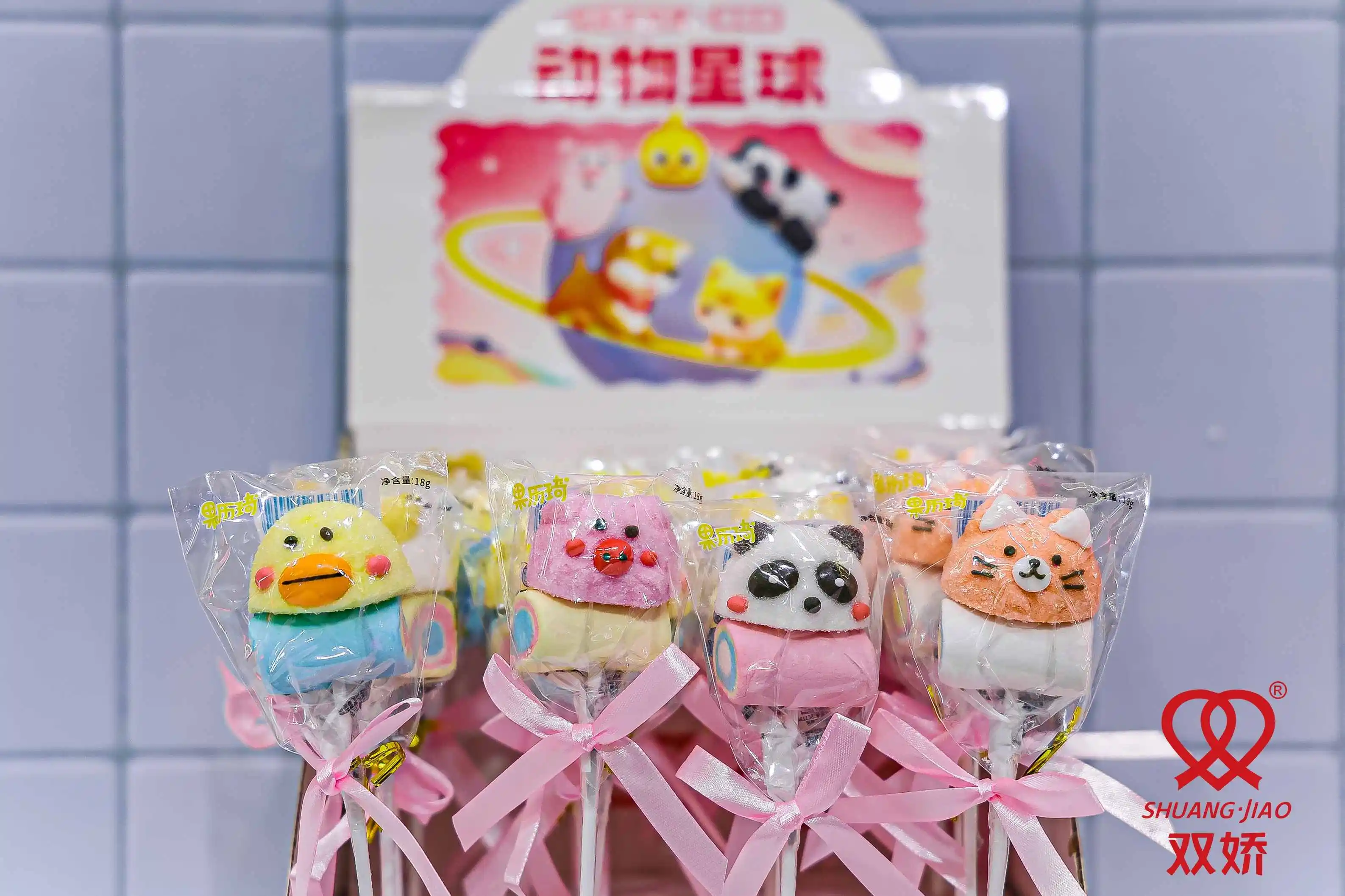 Candy Supplier Wholesale Low Price Soft Cartoon 18g Marshmallow Candy