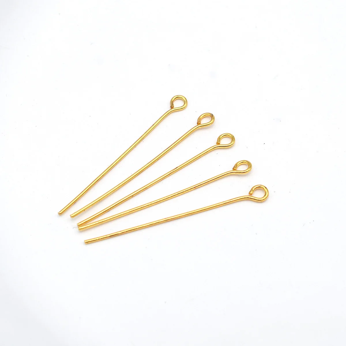 Stainless Steel Vacuum Plated 18K Gold Flat Head Needle Beading Needle 9 Word Needle DIY Jewelry Accessories