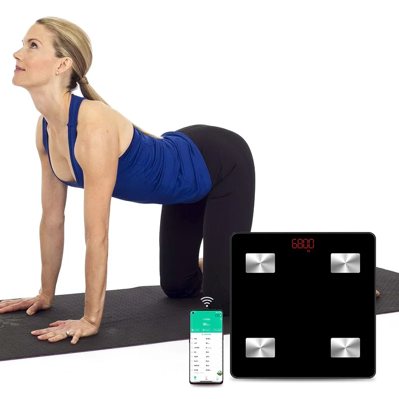 
USTON White Black 180kg Smart Digital Bluetooth Scale BMI Body Analysis Scale for Living Room 