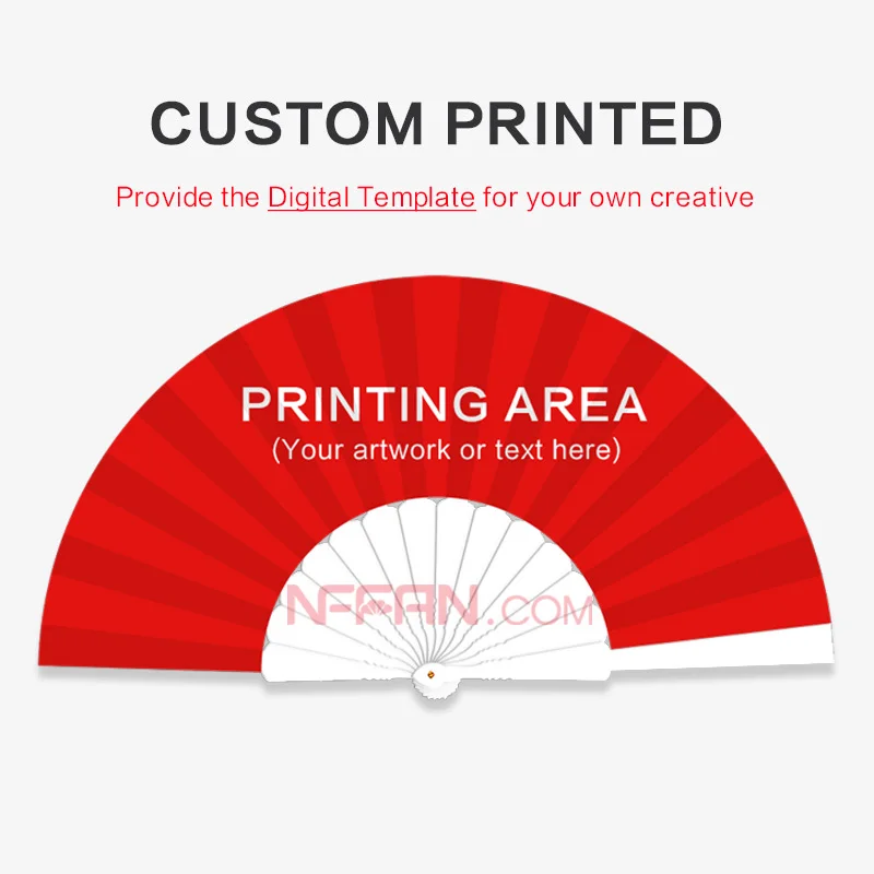 Nffan OEM Custom Advertising Promotional Folding Sublimation Plastic Hand Fan as Gift