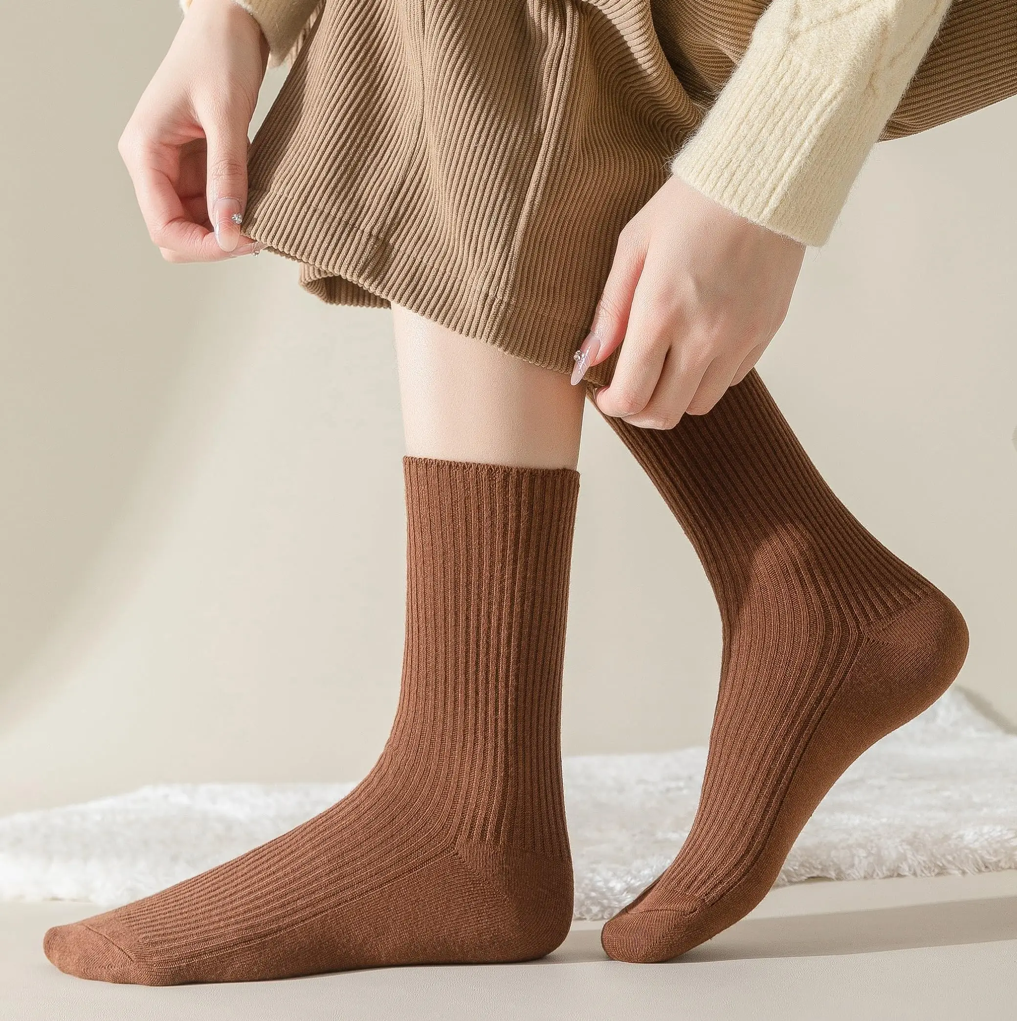 Crew Socks for Women Cotton Cute Casual Athletic Soft Women Socks Aesthetic Socks