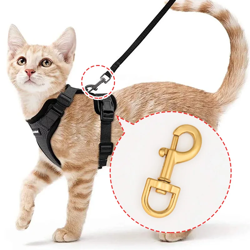 Accessories Handbag Wholesale Swivel Snap Hooks Clips 11mm Tea Gold Swivel Snap Hook Buckle for Dog Leash Purse Bag Diy