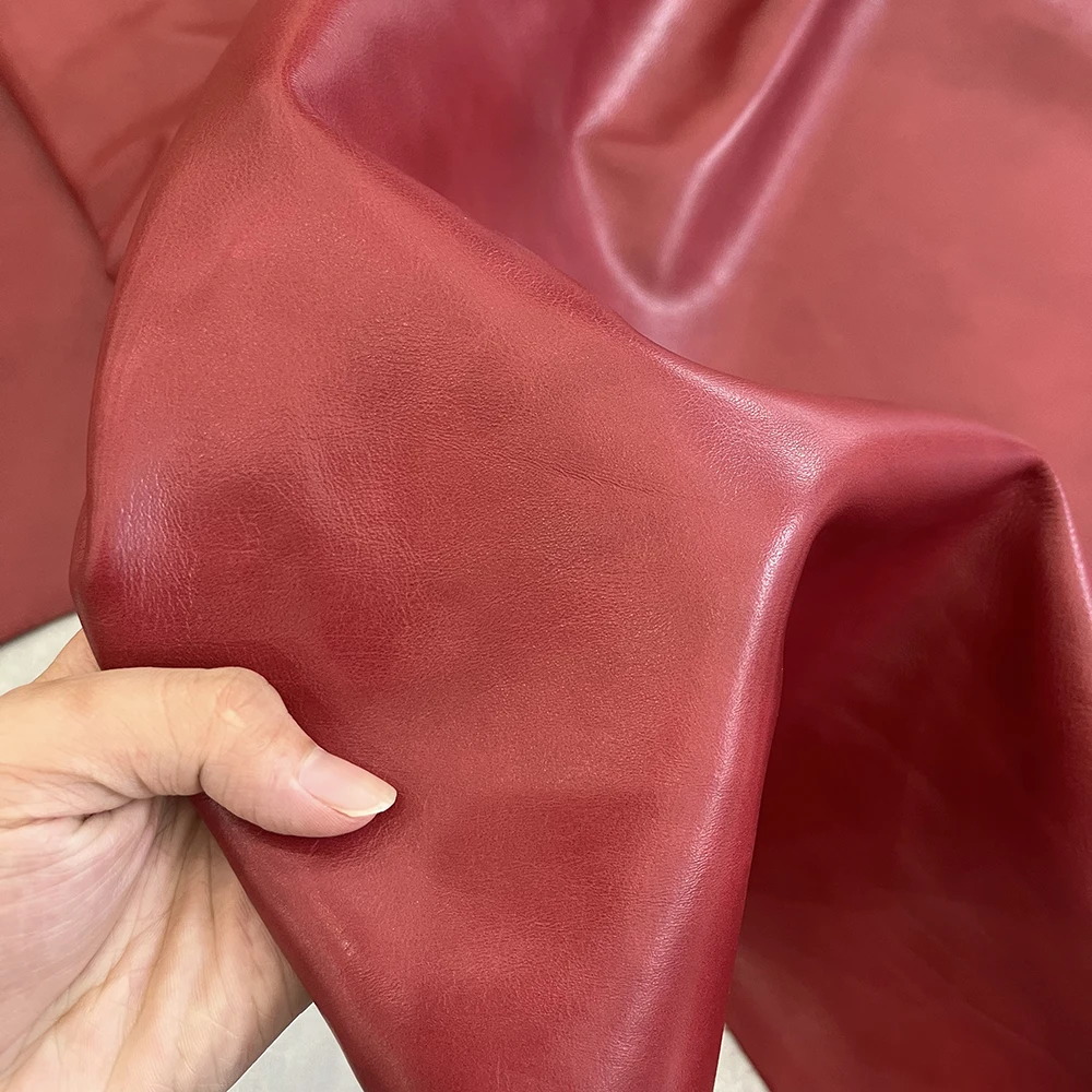 custom color full hide 100% pure genuine red cow pure leather fabric,pure cow leather for sofa set