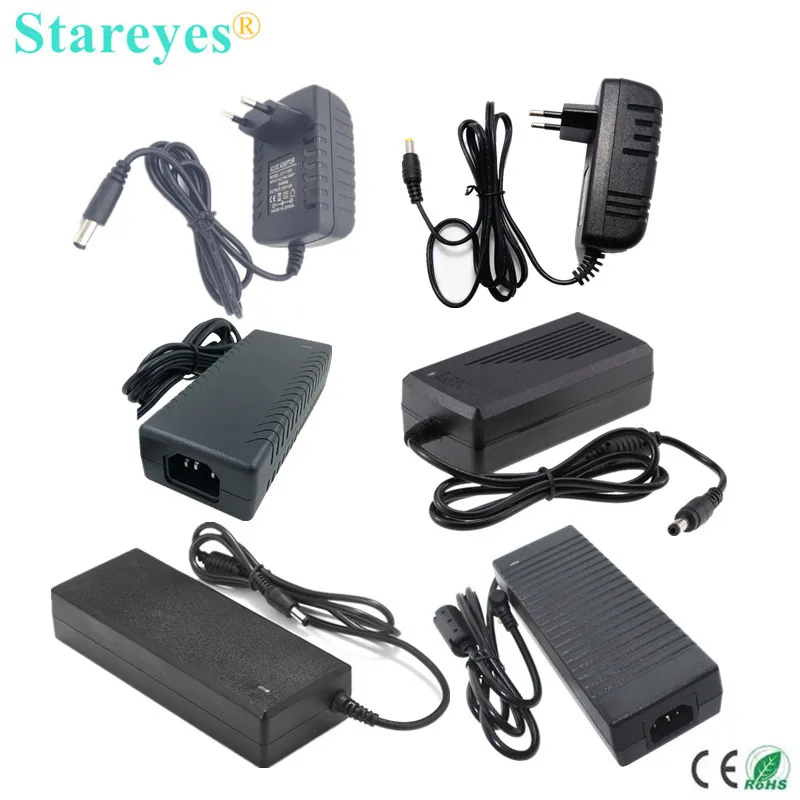 Бесплатная доставка 100 шт. AC100-240V для DC12V 2A 3A 5A 6A 8A 10A постоянного тока, адаптер питания конвертер зарядное устройство светодиодные трансформаторы