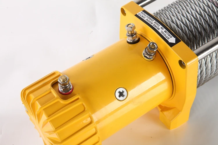Popular useful electric steel rope winch towing car 12v 24v