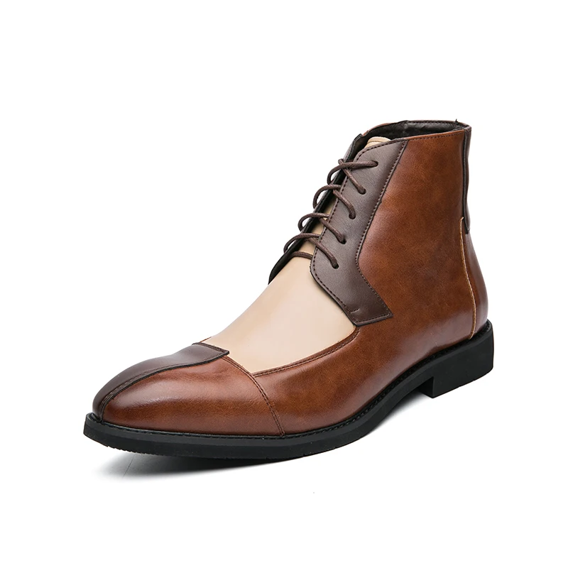 
2021 New Design Mens Boots Leather Genuine Ankle Shoes Winter Boots 