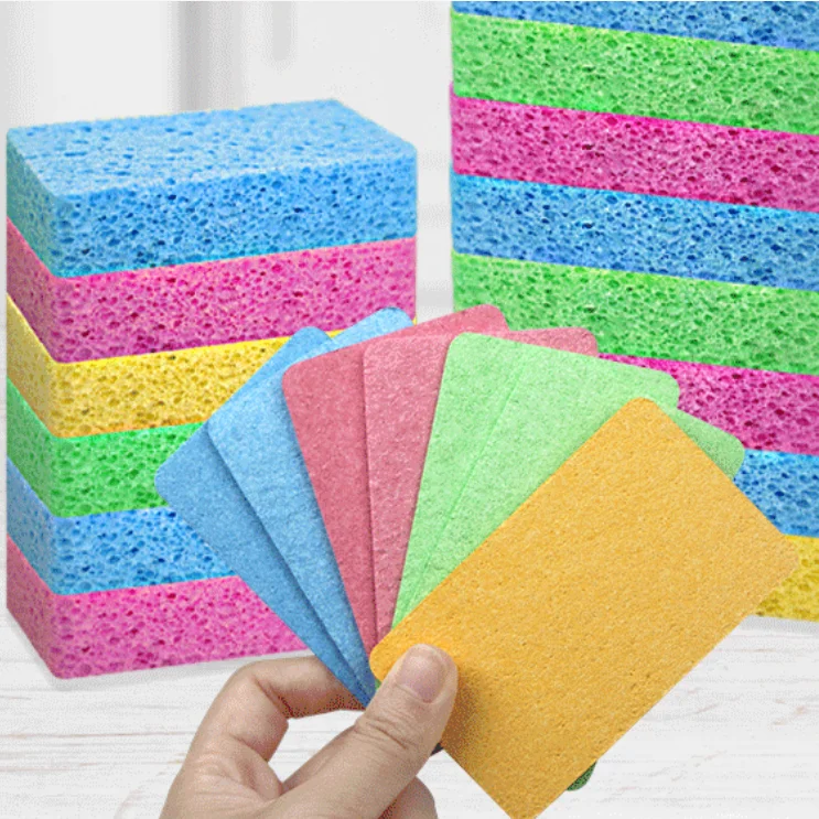 Изготовленная на заказ кухонная сжатая целлюлозная Чистящая губка горячая Распродажа