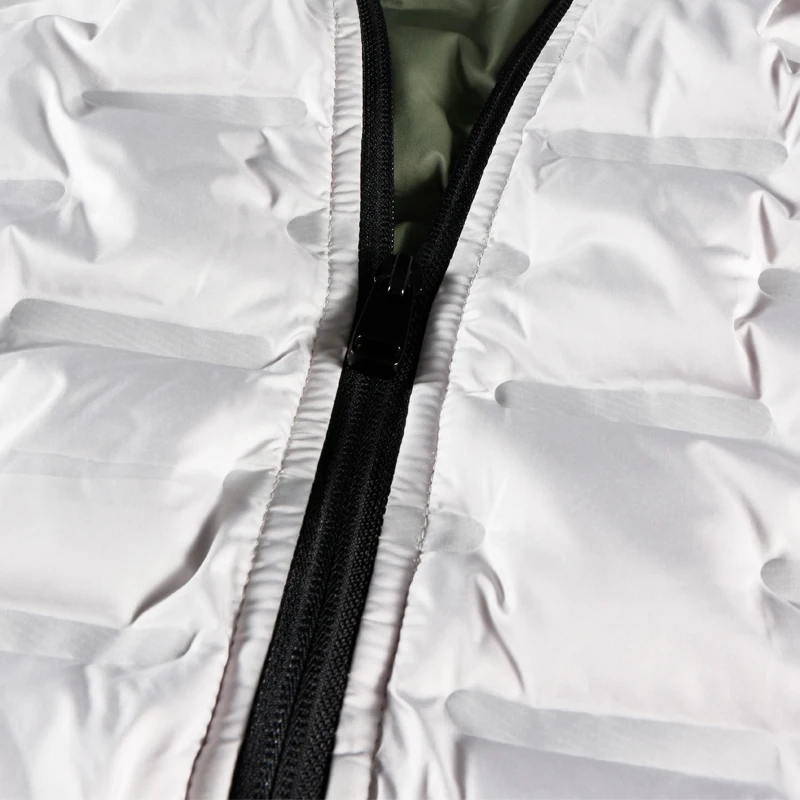 Winter Warm Women Jacket Silver Drop Shoulder Unisex Glue Women Puffer Vest Cotton Sleeve Lightweight Soft Shell Jacket Women