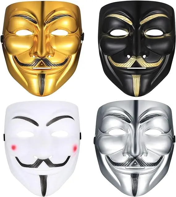 Hacker Anonymous Mask Halloween Costume Cosplay Party Mask Adults Kids Carnival Mask for Party Gifts