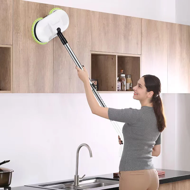 New Arrival!! Hign Quality Handheld Wireless Electric Automatic Dual Spinning Spraying Floor Cleaning Electric Mop