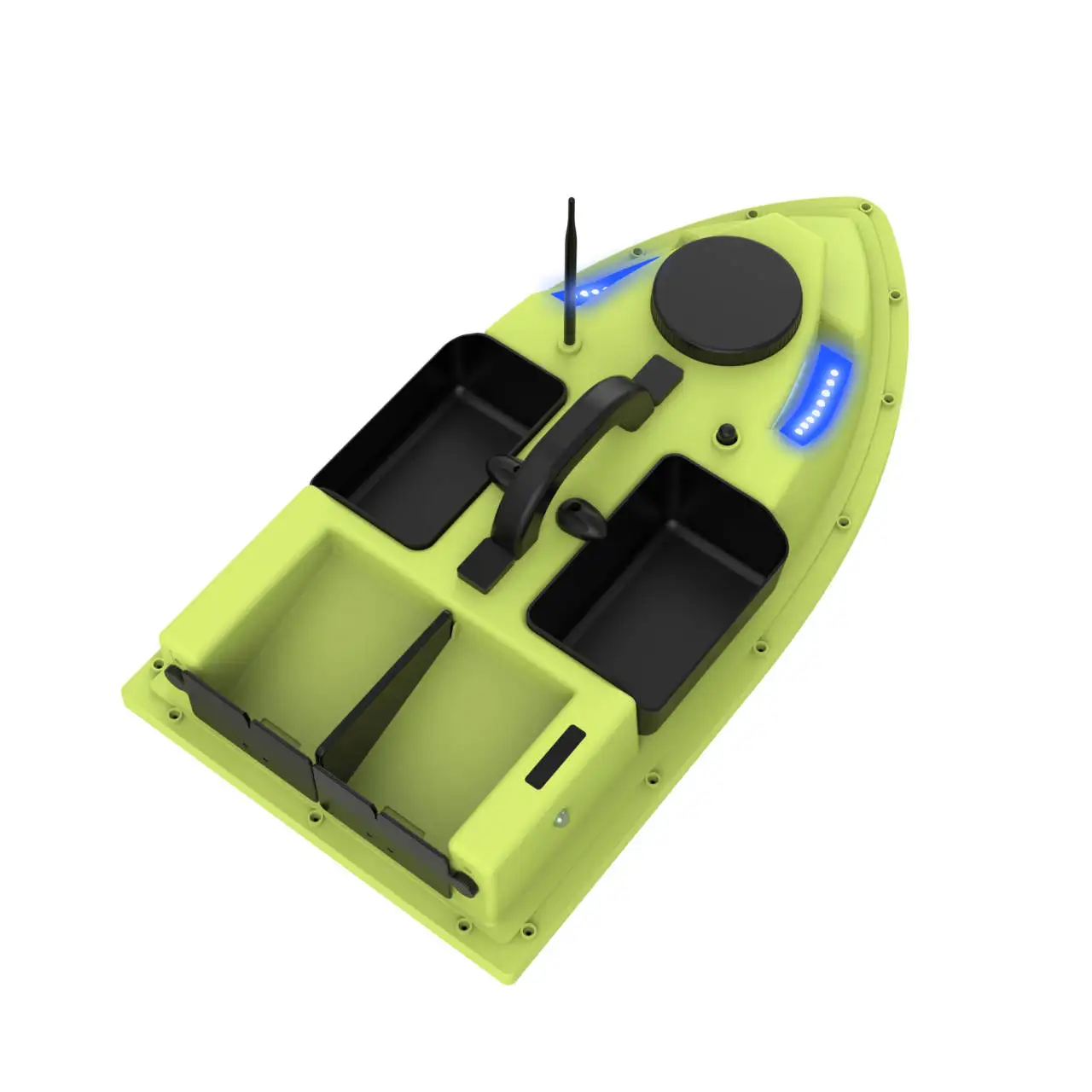 GPS Smart Fish Bait Boat/500m Remote Control Fishing Ship with Cruise Control and LED Light Double Motors