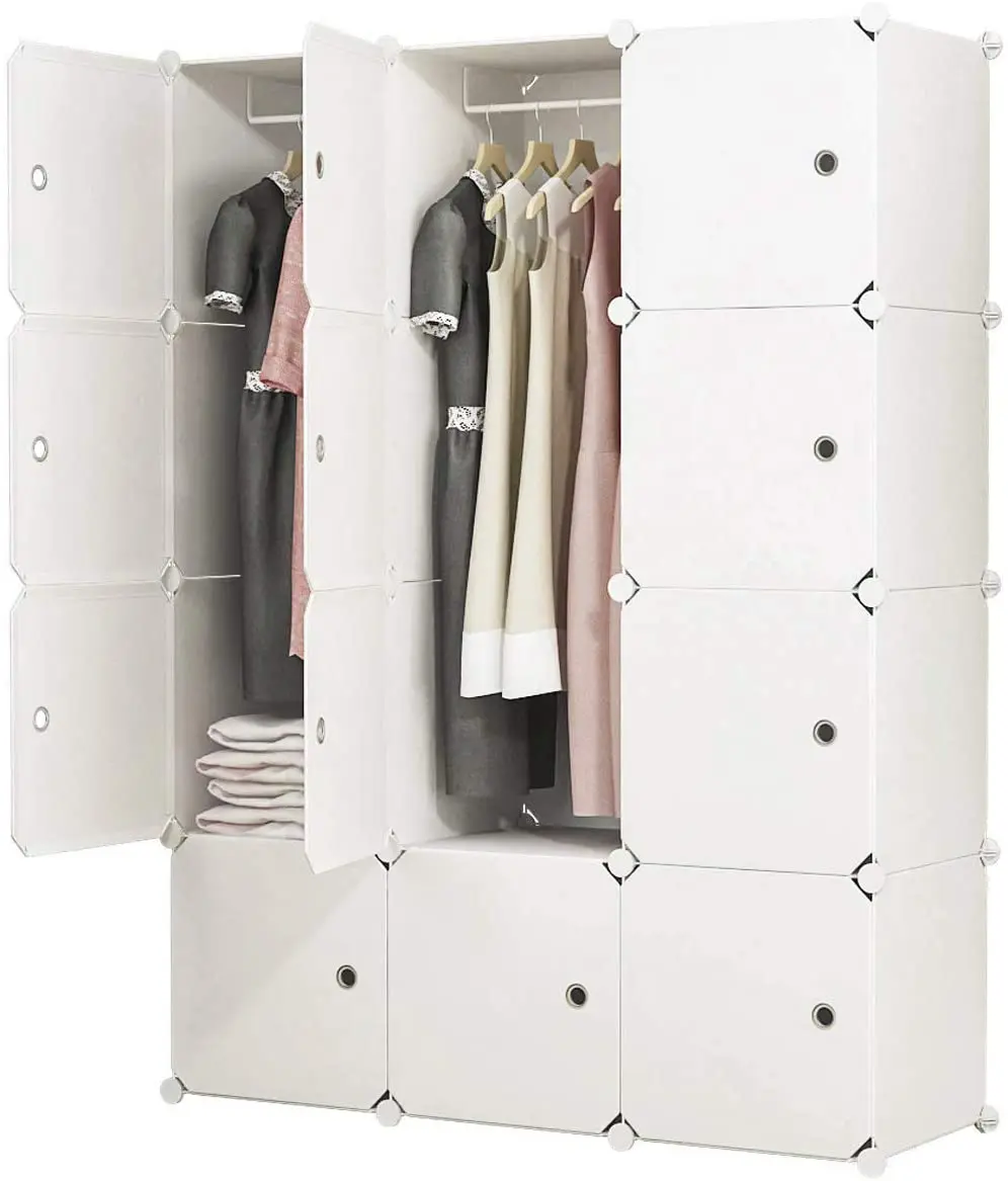 2024 Home Storage Plastic Cubes Craft Design DIY Bedroom Storage Wardrobe