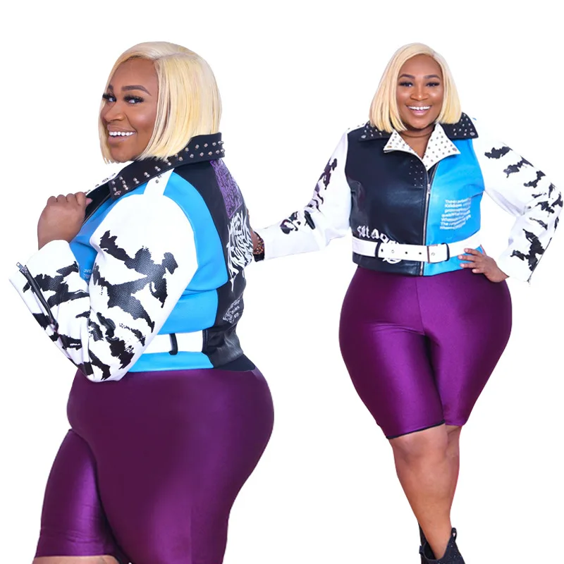 Крутая Женская одежда с принтом зебры для девочек, Низкая минимальная партия, ПУ куртки с граффити, 2020, высококачественные пуховики с поясом