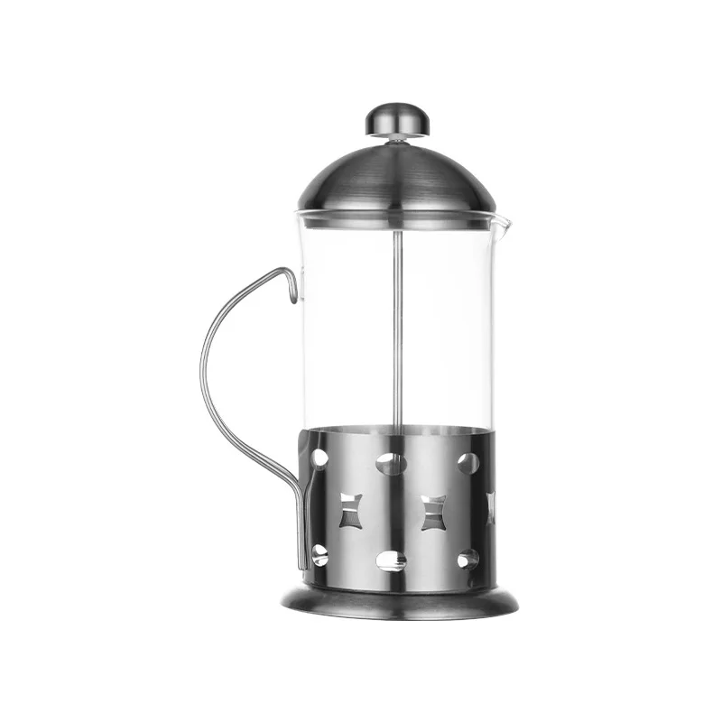 Stainless steel glass coffee pot moka pot tea maker stainless steel french press coffee cup