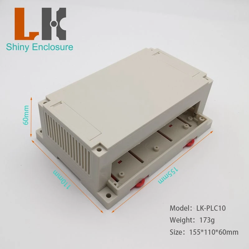 155*110*60mm Design plastic plc box custom electrical din rail abs enclosure