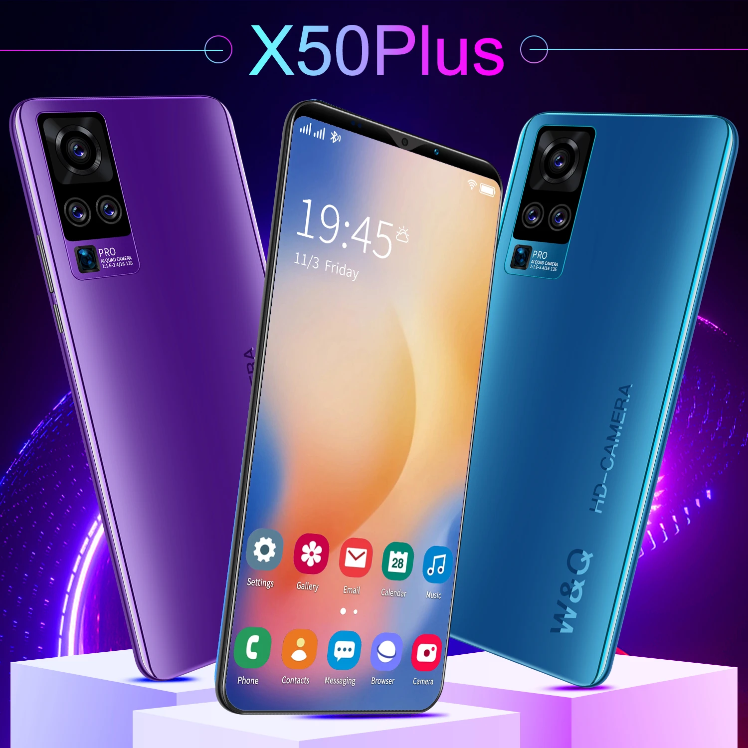 Hot Selling X50 Plus 5.8 Inch 4800mAh Android 10.0 Cheap Unlocked Cell Phone Low Price Smart Mobile Phones 4G Android Smartphone