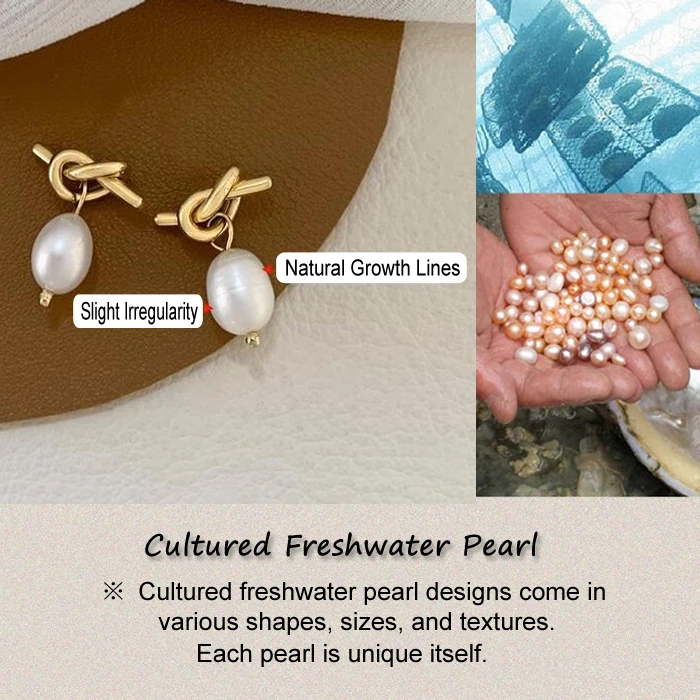 RINNTIN GPN24 Silver Freshwater Cultured White Pearl Drop Pendant 14K Gold Baroque Oval Shape Dangling Solitaire Pearl Necklace