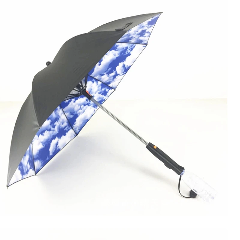 Cooling Fan Umbrella Water Spray Fan Umbrella with Fan with Spray Device Creative Umbrella