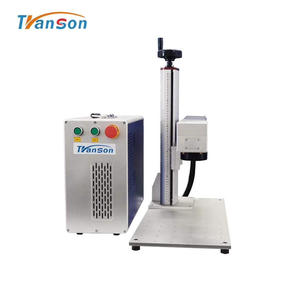 Raycus Fiber Laser Marking Machine Marker 20W 30W Metal Jewelry Engraving Carving with Double Red Dots Function