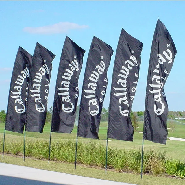 wholesale outdoor custom advertising sports racing flags aluminum telescopic flag pole feather flags