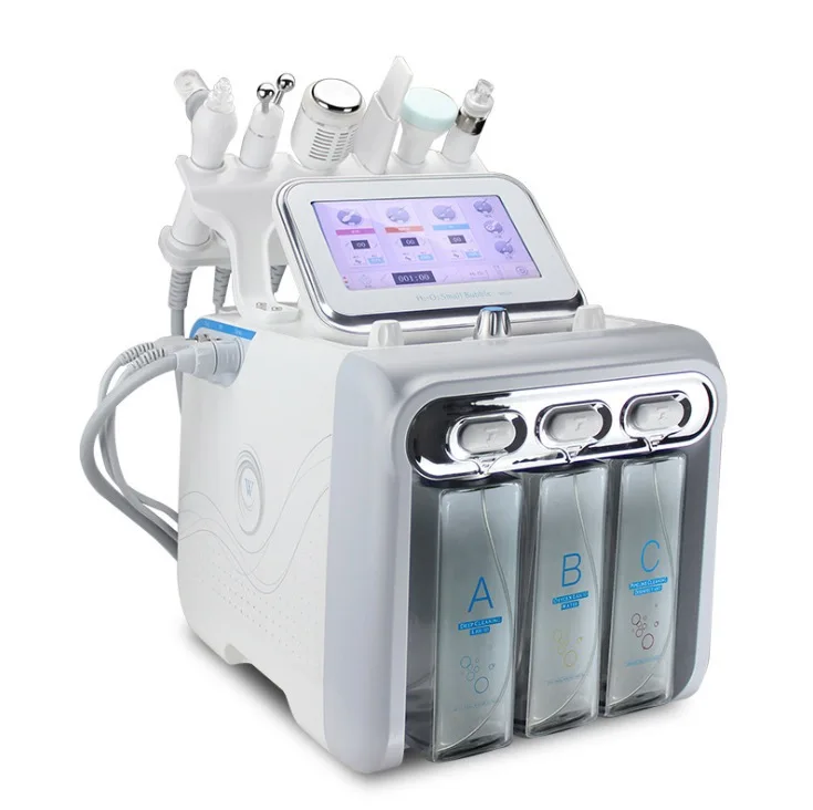 Hot Sale H2O2 Multifunction 6 in 1Small Bubble Spa Use Portable Oxygen Jet Facial Machine