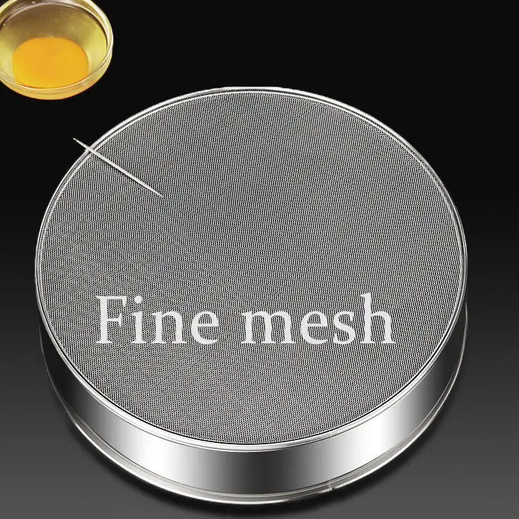 Bakest 40 Mesh Round Sifter Stainless Steel Fine Strainers Flour Sieve for Baking Cake Bread Flouring Straining Powdering