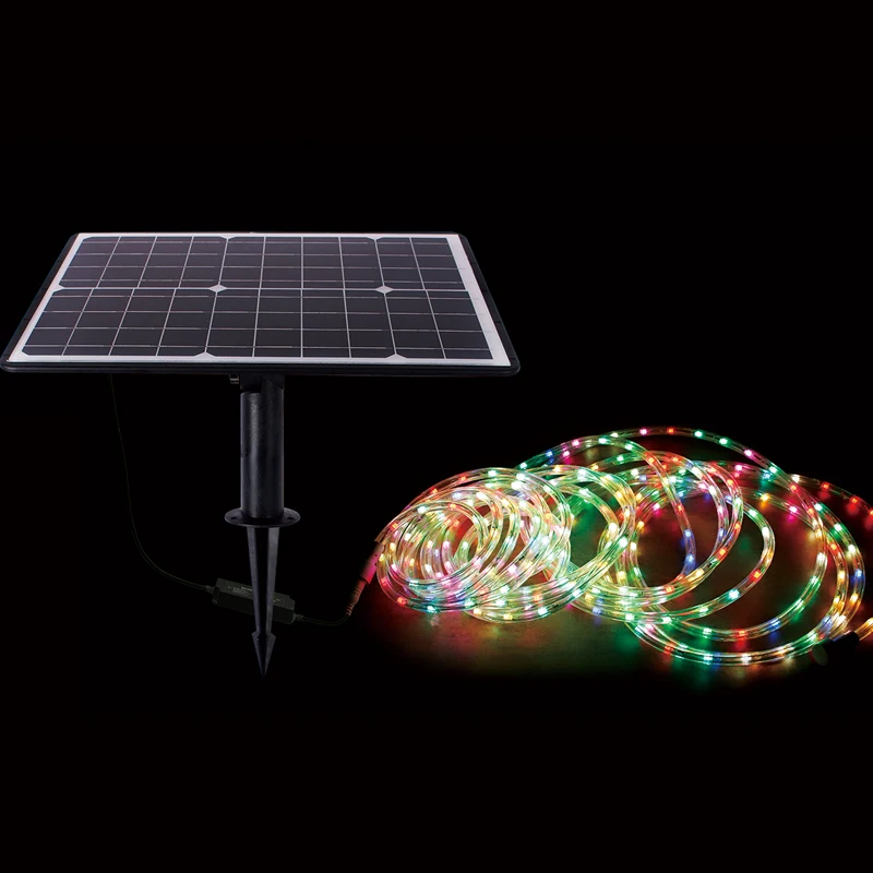 IP65 waterproof outdoor solar power rgb led light strip