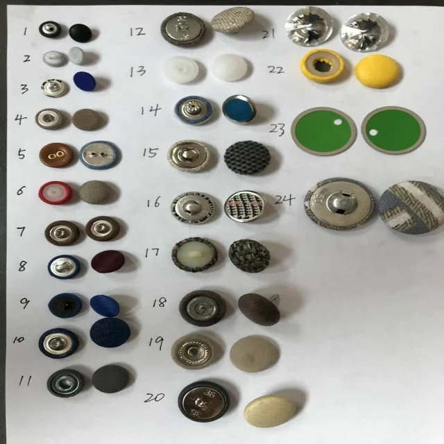 LZ-16 metal baseball cap sofa fabric covered button moulds