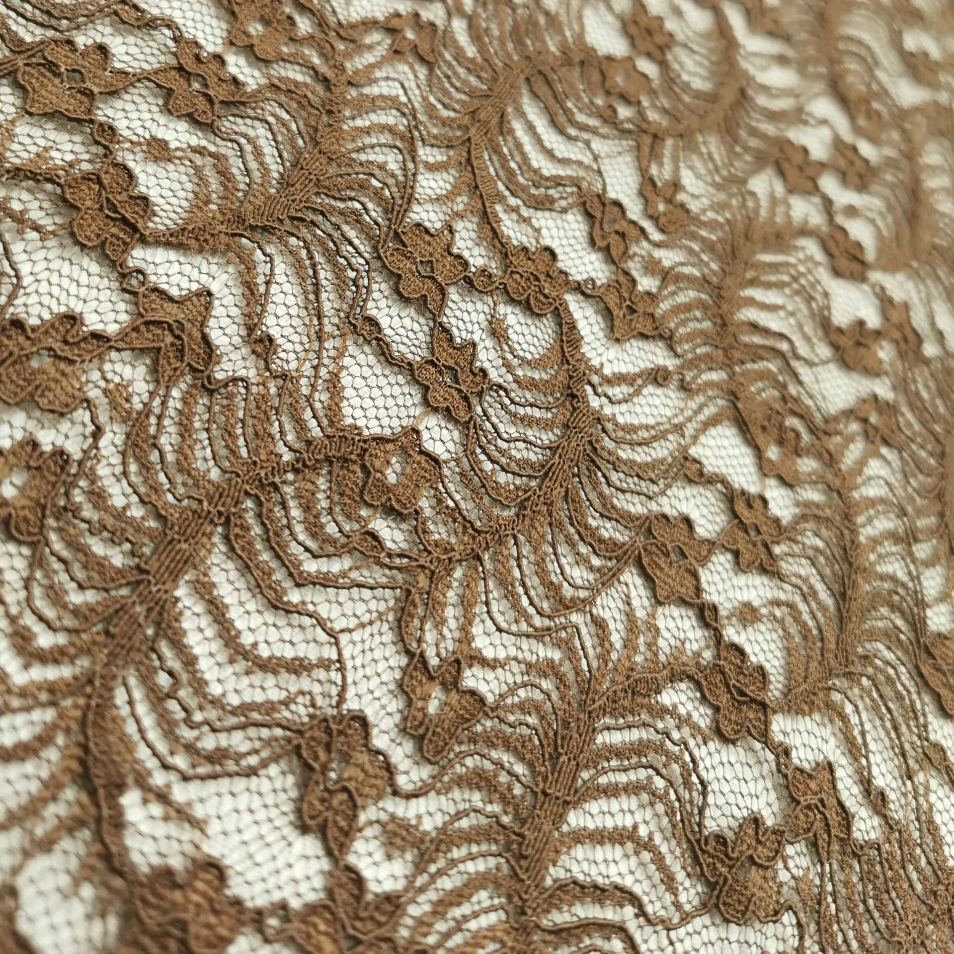 Newest Design Bridal Nylon Spandex Lace  Embroidery Luxury Lace Fabric