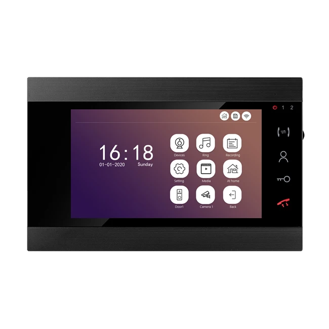 7 inch memory video door phone intercom system for home security remote control via app