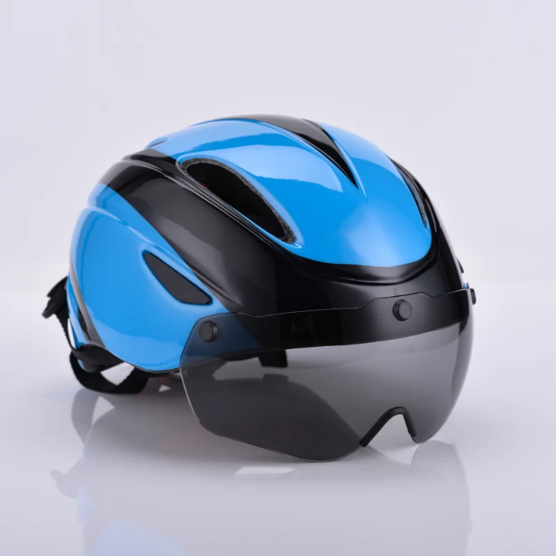 High Quality EPS Adult Mountain Bike Helmet with Detachable Velvet Lining and Goggles High Magnet Safety Bicycle Riding Gear