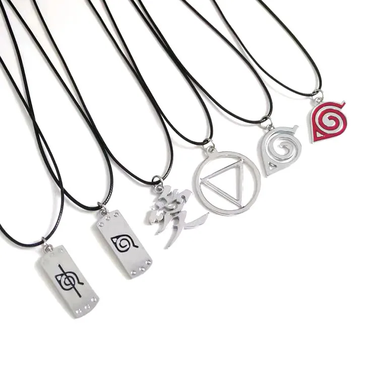 2022 New Style Funny Cool Konoha Ninja Hokage Ninja Rope Charm Necklace Japanese Comic Cartoon Anime Necklace for Kids
