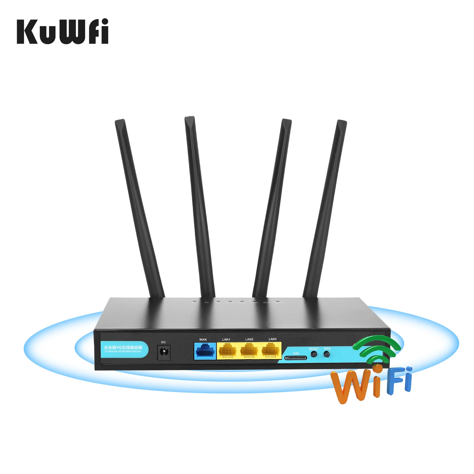 High Speed industrial KuWFi Router Wifi 300 Mbps CAT4 2.4G CPE 4G LTE Modem Wifi Router Wifi 4G Router with Sim Card