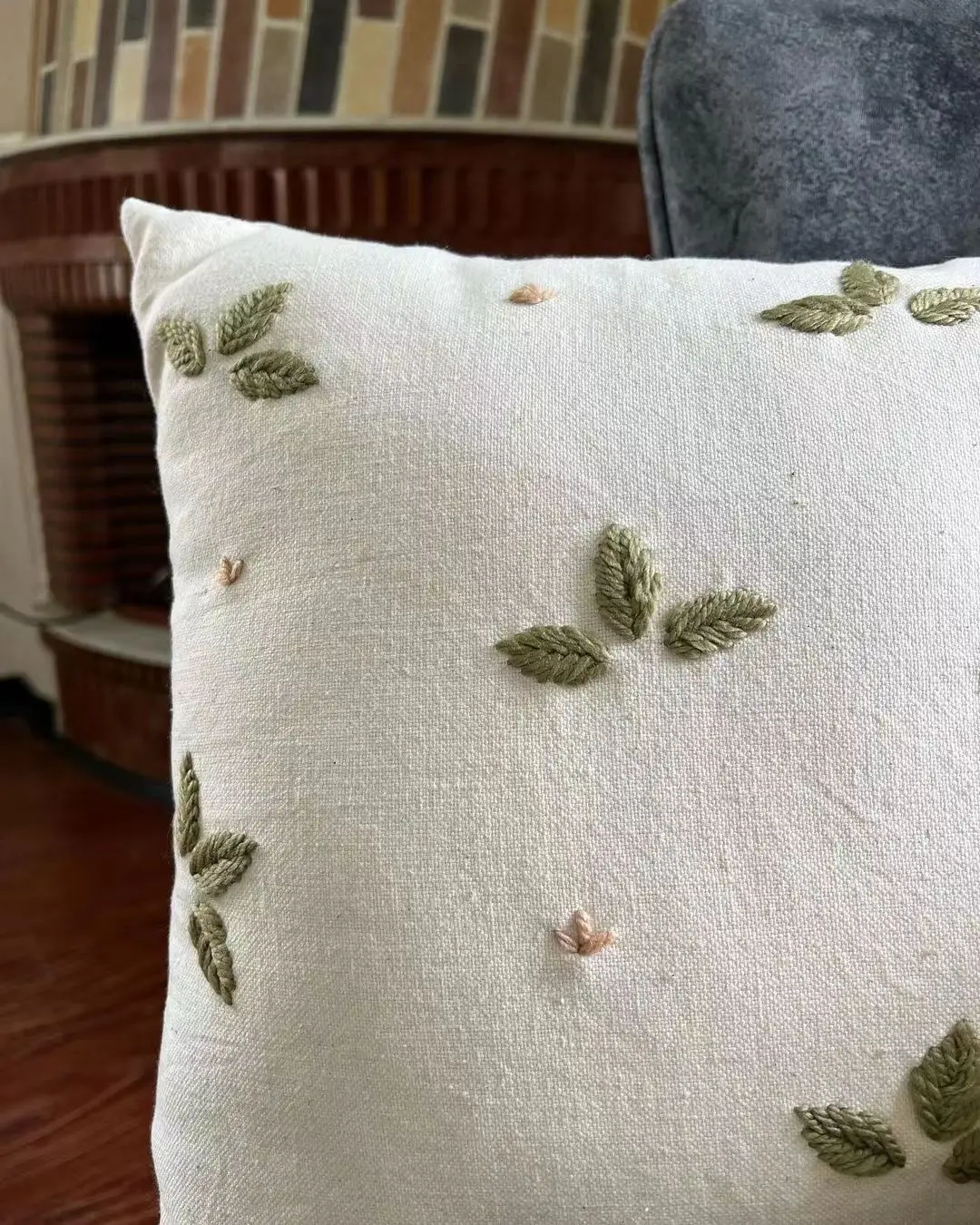 Floral Woolen Embroidery Pillowcase Thick Cotton Decorative Sofa Cushion Covers Livingroom Couch Throw Pillows