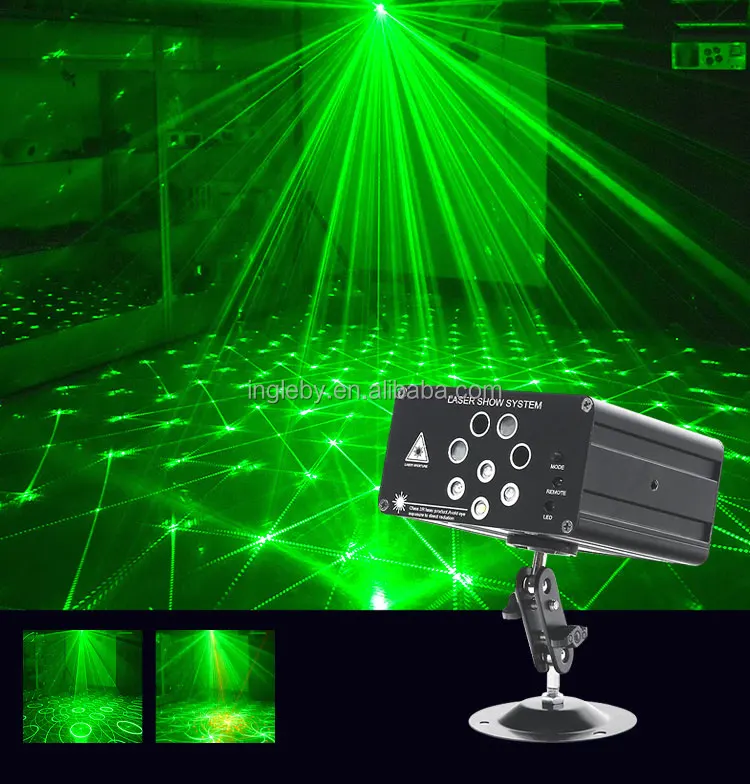 cheap laser show decoration laser projector 8 holes 128 patterns RGB disco party stage mini laser light