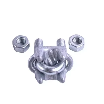 Electric Galvanized US Type Malleable Wire Rope Clip Zinc Plated Malleable Cable Clamp